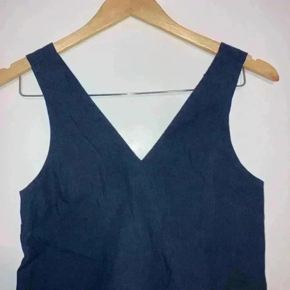Tibi Linen Shift Navy Dress Size - Picture 3 of 13